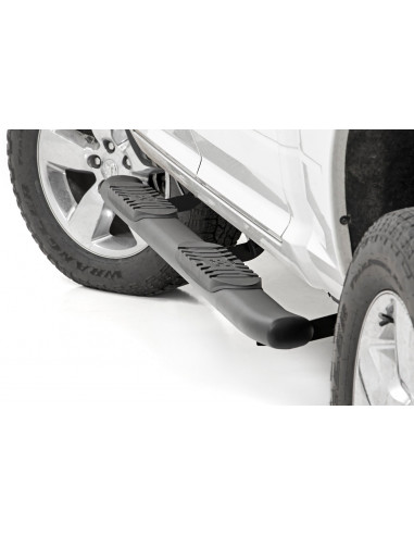 ROUGH COUNTRY OVAL NERF STEP | CREW CAB | BLACK | RAM 1500 (09-18)/2500 (10-22)
