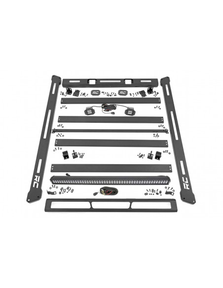 ROUGH COUNTRY ROOF RACK Black Series Lights | Jeep Wrangler JL
