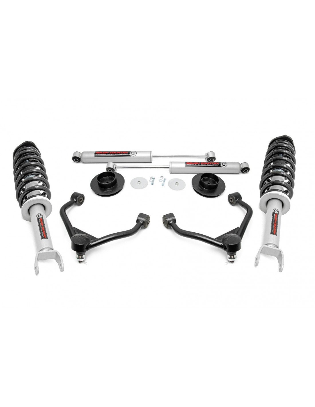 ROUGH COUNTRY 3 INCH LIFT KIT N3 STRUTS/SHOCKS RAM 1500 4WD (2012