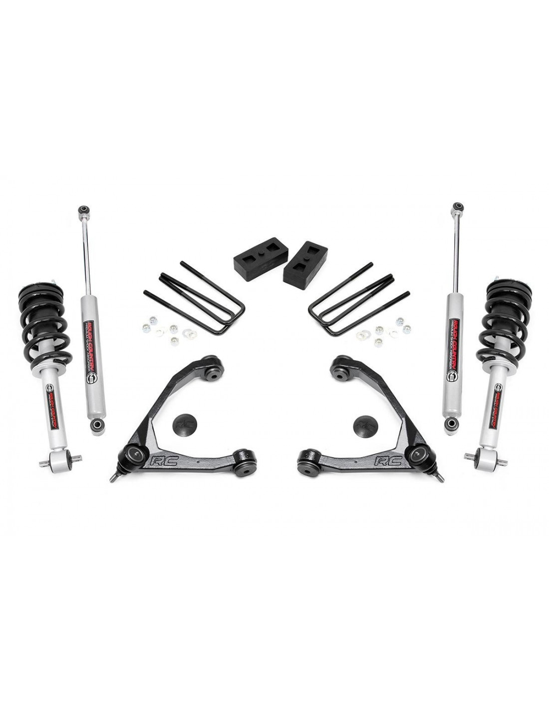 ROUGH COUNTRY 3.5 INCH LIFT KIT CAST STEEL N3 STRUT CHEVY/GMC