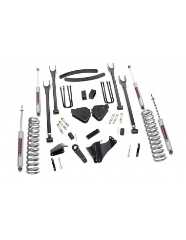 ROUGH COUNTRY 6 INCH LIFT KIT | GAS | 4-LINK | NO OVLDS | FORD SUPER DUTY (05-07)