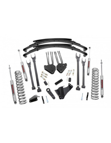 ROUGH COUNTRY 6 INCH LIFT KIT | GAS | 4 LINK | RR SPRING | FORD SUPER DUTY (05-07)