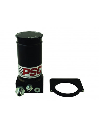 Pro Touring Black Anodized Remote Reservoir Kit, 6AN Return 10AN Feed PSC Performance