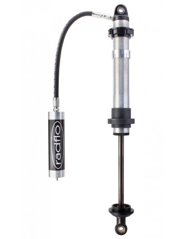 RADFLO 2.5 INCH COIL-OVER 18 INCH TRAVEL W/ 7/8 INCH SHAFT W/ REMOTE RESERVOIR W/ DUAL RATE SPRING HARDWARE