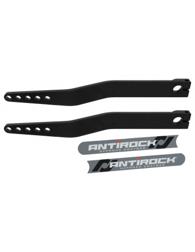ANTIROCK FABRICATED STEEL SWAY BAR ARMS BENT STYLE 19.25 INCH LONG OAL 17.95 INCH C-C 1.7 INCH OFFSET BEND 5 HOLES INCLUDES STIC