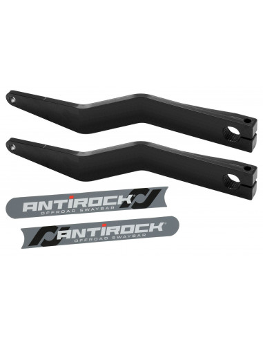 ANTIROCK FABRICATED STEEL SWAY BAR ARMS BENT STYLE JEEP JL, JT, JK FRONT AND TJ 15 INCH LONG OAL 12.5 INCH C-C 2.5 INCH OFFSET B