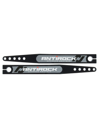 ANTIROCK FABRICATED STEEL SWAY BAR ARMS 17 INCH LONG OAL 15.195 INCH C-C 5 HOLES INCLUDES STICKERS PAIR ROCKJOCK 4X4