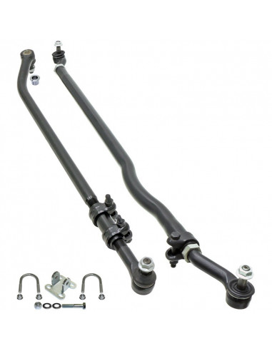 CURRECTLYNC STEERING SYSTEM 07-18 WRANGLER JK W/FLIPPED DRAG LINK 1 1/2 INCH DIAMETER TUBE TIE ROD/FORGED DRAG LINK/FORGED TIE R