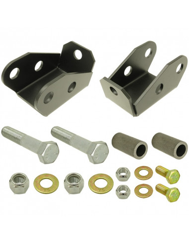 SHOCK MOUNT EXTENSIONS 97-06 WRANGLER TJ AND LJ UNLIMITED REAR LOWER INCLUDES HARDWARE PAIR ROCKJOCK 4X4