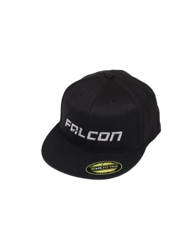 FALCON SHOCKS FLEXFIT FLAT VISOR HAT BLACK/SILVER LARGE/XLARGE TERAFLEX