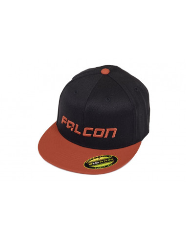 FALCON SHOCKS FLEXFIT 2-TONE FLAT VISOR HAT BLACK/RED SMALL/MEDIUM TERAFLEX