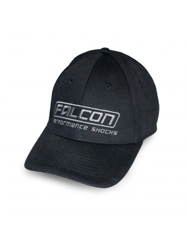 FALCON PERFORMANCE SHOCKS PRO-STYLE STRETCH HAT BLACK/SILVER UNIVERSAL FIT TERAFLEX
