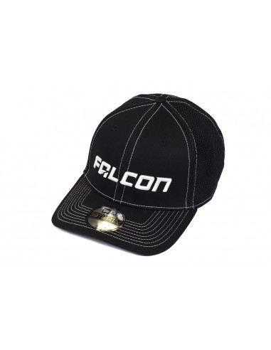 FALCON NEW ERA CONTRAST STITCH CURVED VISOR HAT BLACK/WHITE SMALL/MEDIUM TERAFLEX