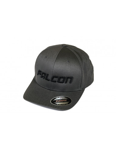 FALCON SHOCKS FLEXFIT CURVED VISOR HAT DARK GRAY/BLACK SMALL/MEDIUM TERAFLEX