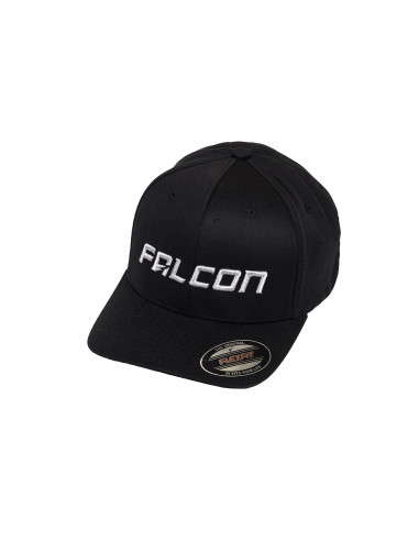FALCON SHOCKS FLEXFIT CURVED VISOR HAT BLACK/SILVER SMALL/MEDIUM TERAFLEX