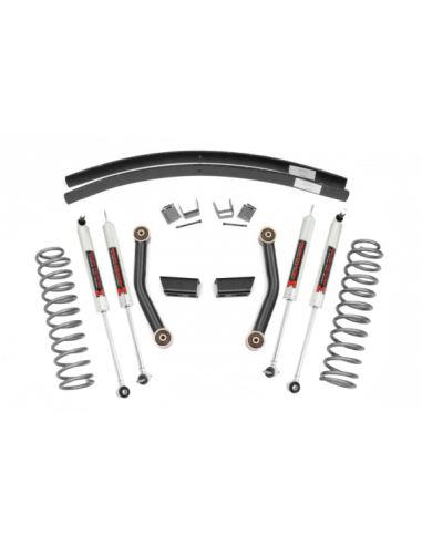 ROUGH COUNTRY 3 INCH LIFT KIT | SII | RR AAL | M1 SHOCKS | JEEP CHEROKEE XJ (84-01)