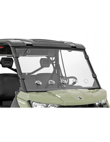 ROUGH COUNTRY VENTED FULL WINDSHIELD | SCRATCH RESISTANT | CAN-AM DEFENDER (16-22)