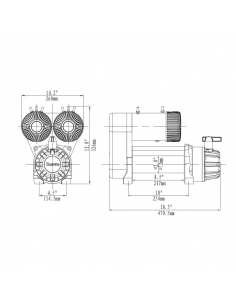 WINCH ELEC BIMOTOR RUNVA 10000lb-4535kg 12V CS 2