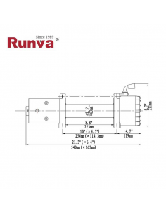 WINCH ELECTRICO RUNVA 9500lb-4309kg 12V C/MAND CS 2