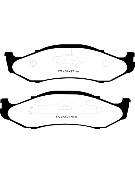 EBC FRONT GREENSTUFF PADS JEEP XJ - ZJ - TJ