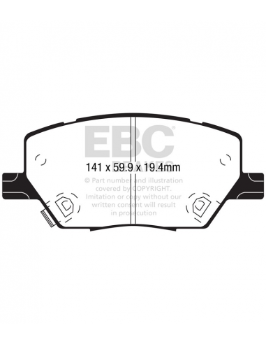 EBC FRONT GREENSTUFF PADS JEEP COMPASS (MP) -...