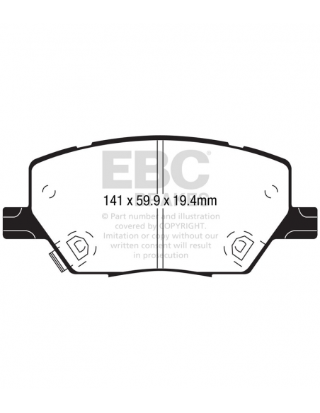 EBC FRONT GREENSTUFF PADS JEEP COMPASS (MP) - RENEGADE
