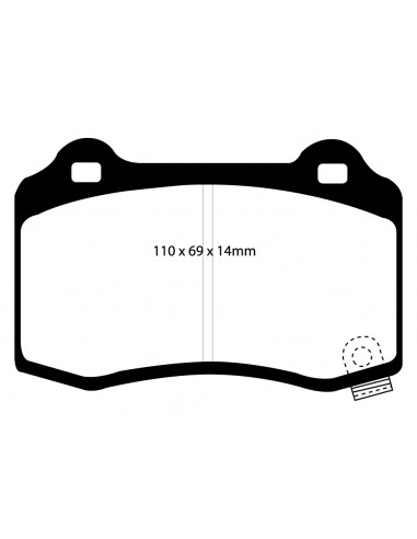 EBC REAR YELLOWSTUFF PADS JEEP GRAND CHEROKEE WK