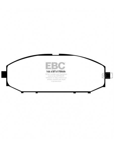 EBC DELANTERAS GREENSTUFF PADS NISSAN PATROL Y61 2.8 - 3.0