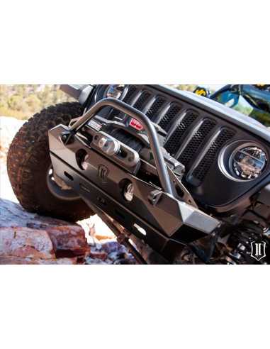 ICON 18-UP JEEP JL / 20-UP JT PRO SERIES FRONT BUMPER W/ BAR & TABS