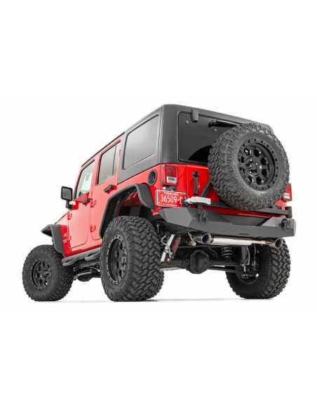 ROUGH COUNTRY Rear Bumper Rock Crawler with Tire Carrier | Jeep Wrangler JK
