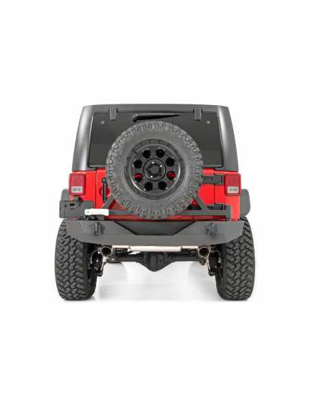 ROUGH COUNTRY PARAGOLPES Y PROTECCIONES Trasero Rock Crawler con Portarueda | Jeep Wrangler JK
