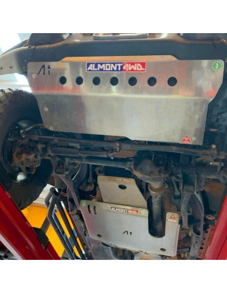 ALMONT4WD Protección cárter del motor diésel Jeep Wrangler JK y J8