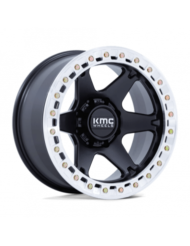 KMC KM238 20X10 8X6.5 S-BLK MACH -48MM