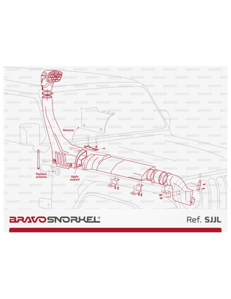 BRAVO SNORKEL JEEP WRANGLER JL / GLADIATOR JT (2017 - )