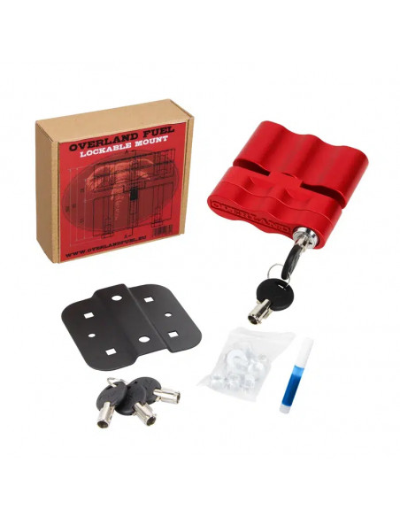 Soporte con Cerradura Overland Fuel Rojo