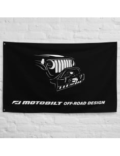BANDERA DISENO OFFROAD SILUETA