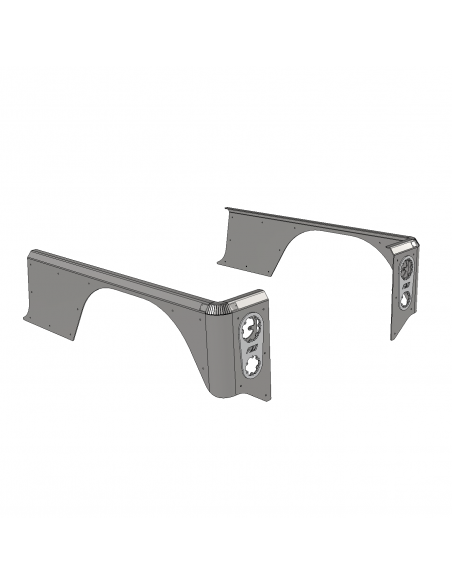 ESQUINEROS TRASEROS EXTENSION 15" SOBRE RIEL MOTOBILT PARA JEEP YJ