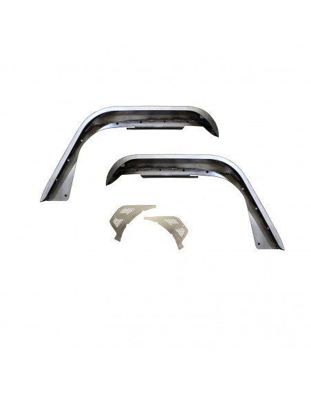 GUARDABARRO DELANTERO HATCHET HIGH LINE 2" FLARE ACERO JEEP JL/JLU/JT MOTOBILT