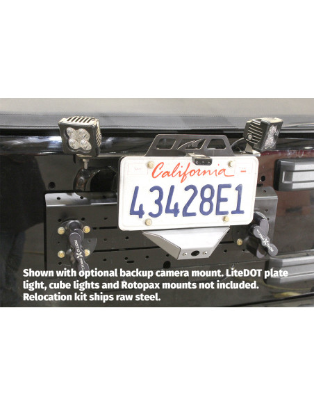 License Plate Relocator/Light Mount for JK-JL - Without JL backup camera mount