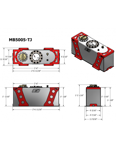 15 Gallon Fuel Cell for Jeep TJ/LJ Fuel Pump - Fuel Cell Only