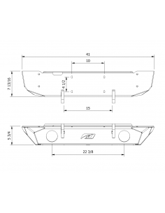 Hatchet Series Front Frame Chop Bumper w/Fog Mounts for Jeep JK / JKU 2