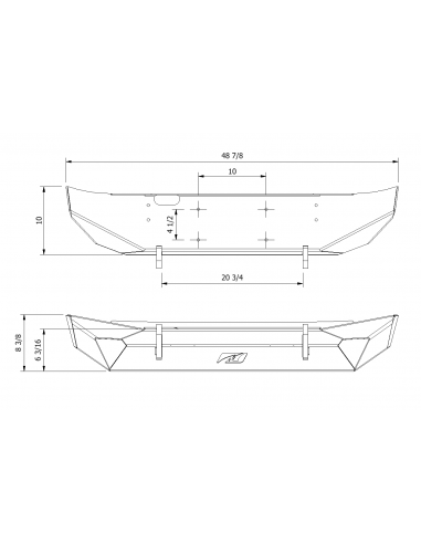 Hammer Front Bumper No Fog Mount For Jeep JK / JKU