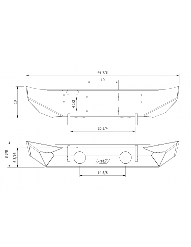 Hammer Front Bumper W/Fog Mount for Jeep JK / JKU