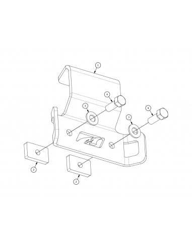 Bed Rail CB Antenna Mount Kit for Jeep Gladiator - Raw Steel