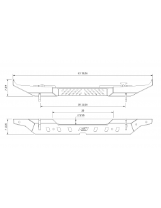 Crusher Rear Bumper w/ Spare Cutout for Jeep JL 2